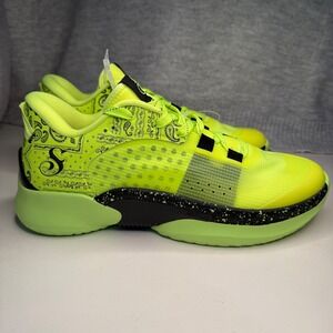 NEW Skechers Snoop Dogg SKC Size 10.5 Mens Neon Yellow Bandana Basketball Shoes
